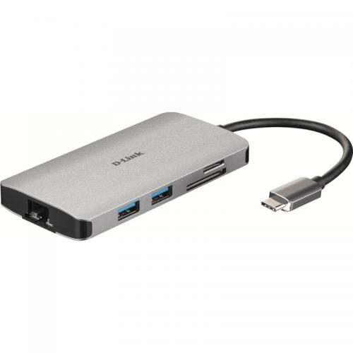 USB-C 8-PORT USB HUB+HDMI+LAN/WITH CARD READER+USB-C PD