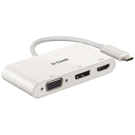 USB-C 3-PORT VIDEO ADAPTER/HDMI + DISPLAYPORT + VGA