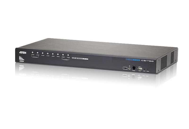 8-Port USB HDMI KVM Switch. The CS1798 8