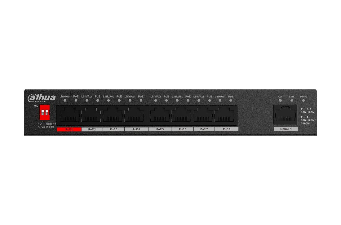 SWITCH  8Ports PoE PFS3009-8ET1GT-96-V2