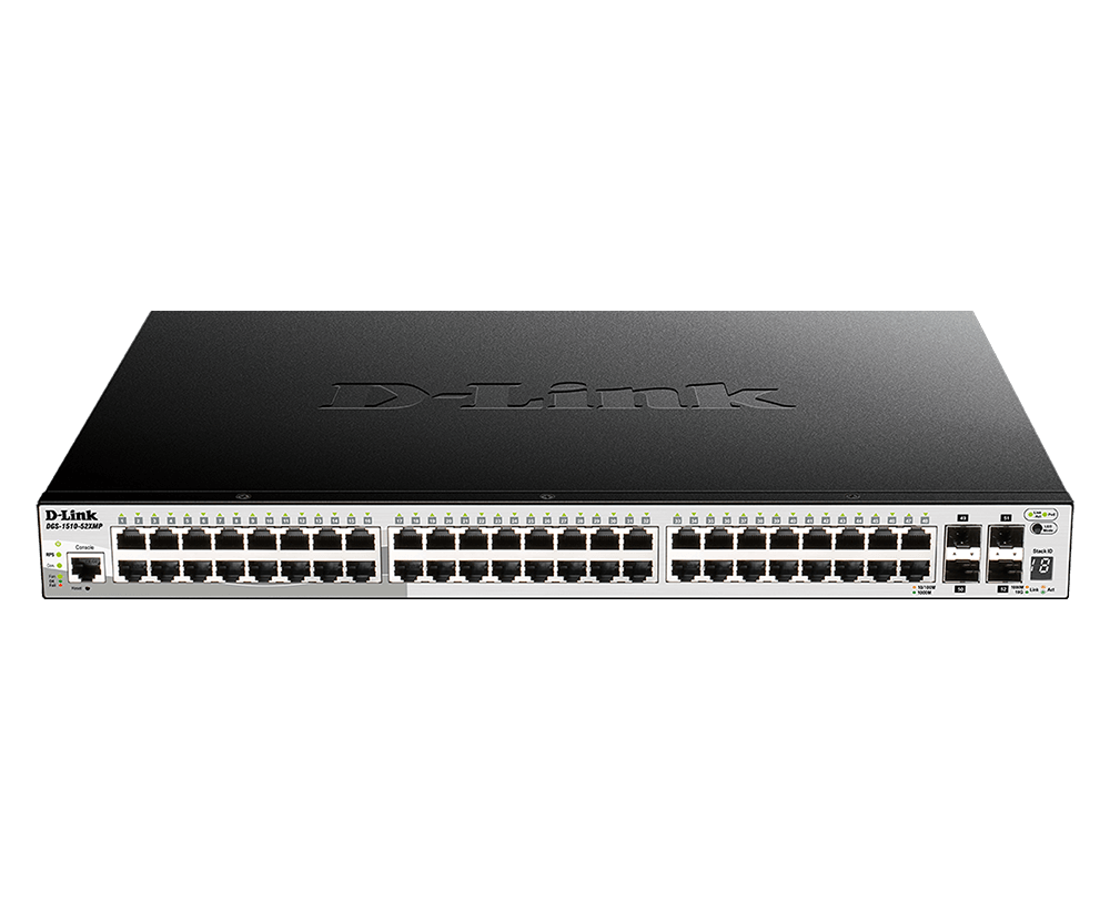 48-PORT GIGE POE + 4-PORT DGS-1510-52XMP