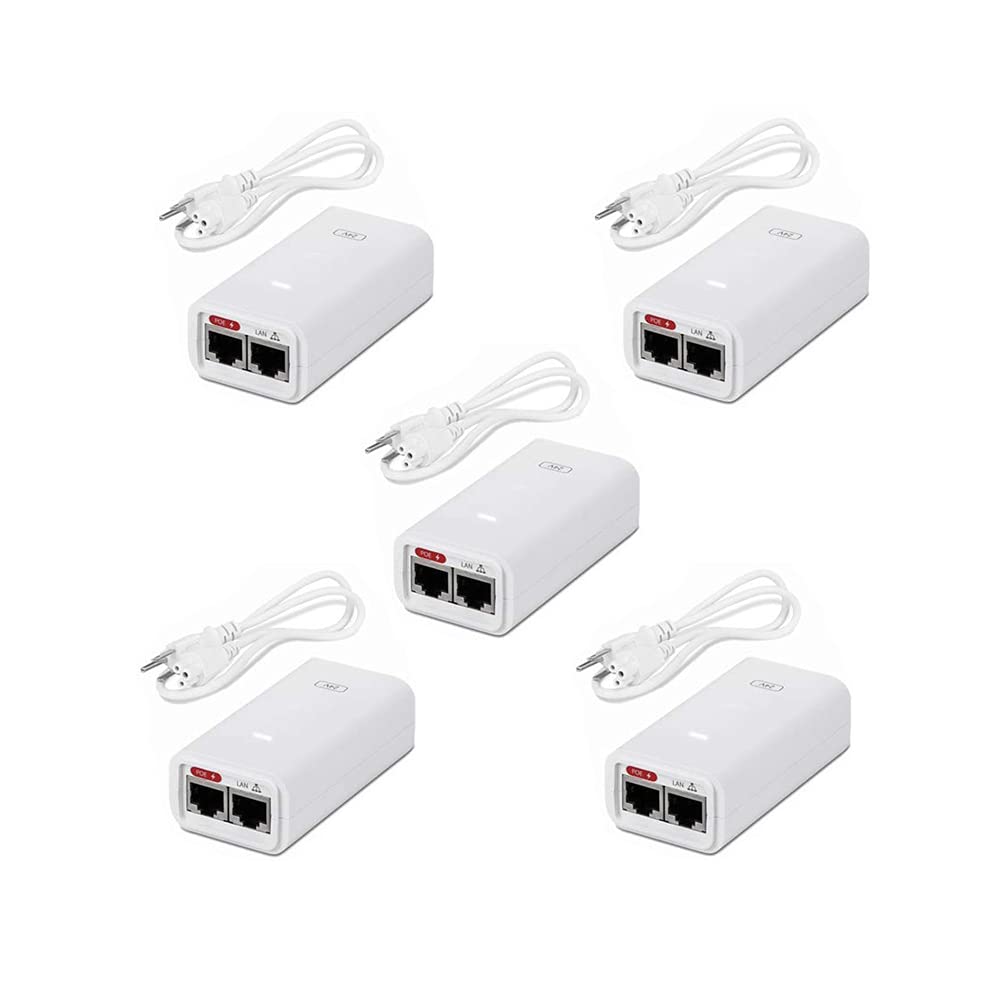 24v, .5A Giga POE, white, 5-pack