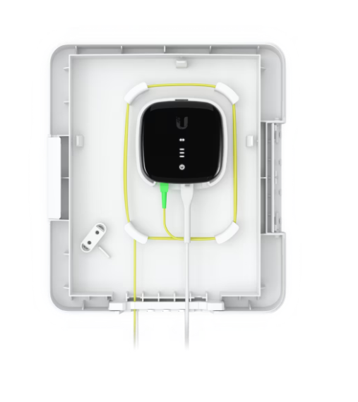 "Weatherproof, pole-mountable enclosure