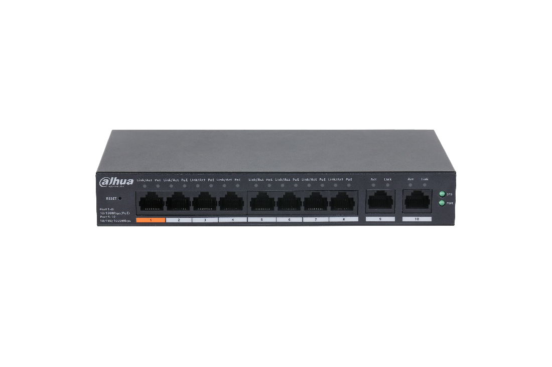 SWT 10PORT, 8PORT POE DHA CS4010-8ET-60