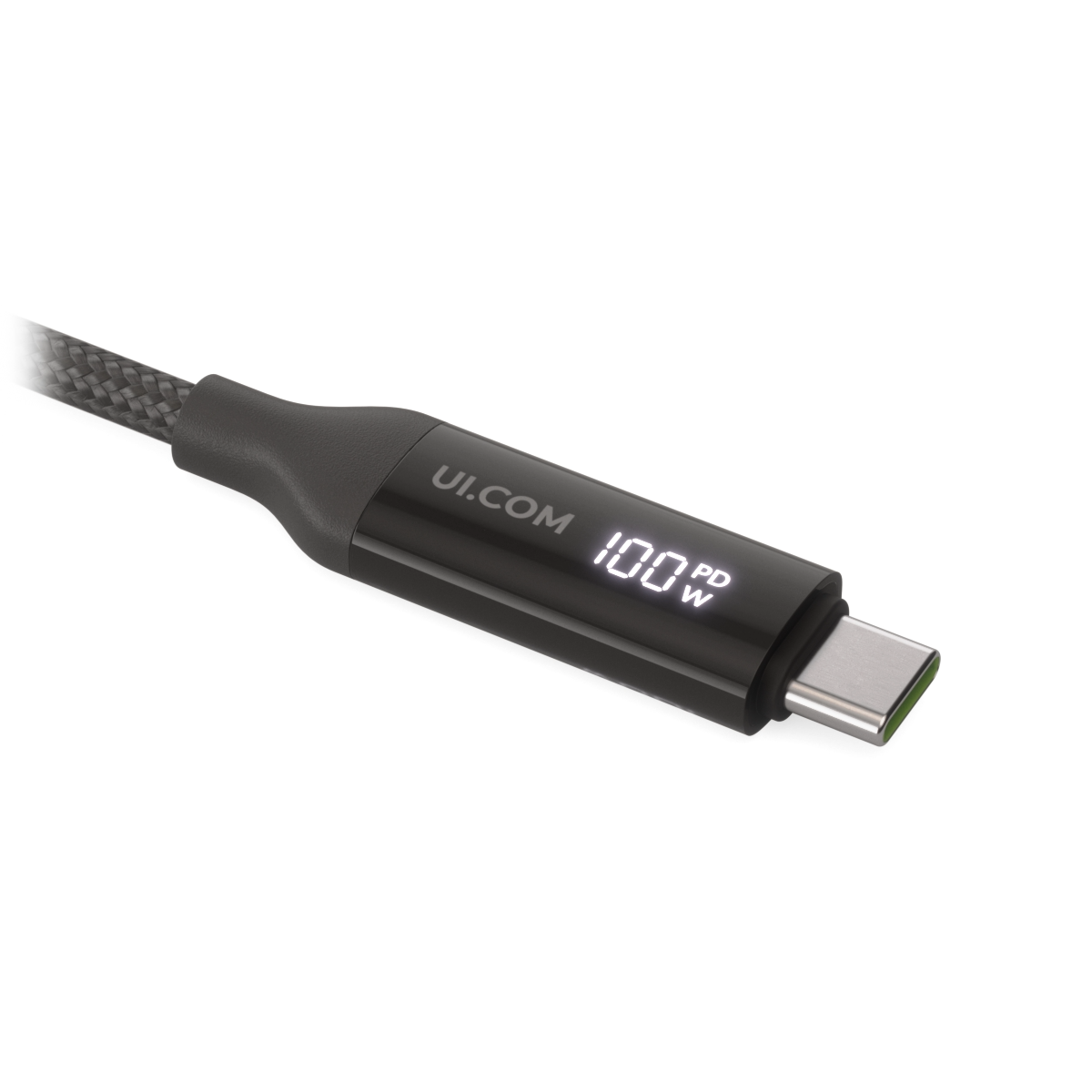 "Braided power and data cable with a dou