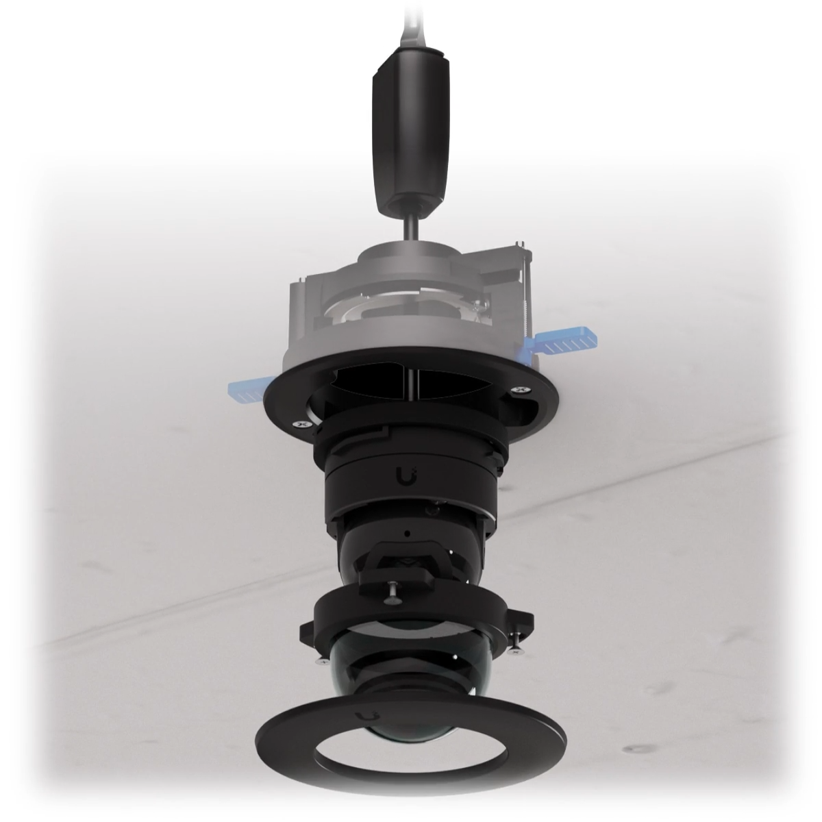 Dome camera mounting accessory for reces