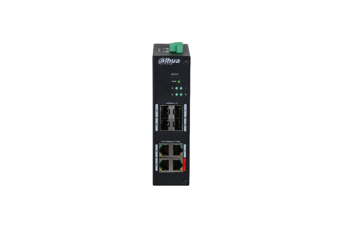 SWT 8 PORT HARDENED DHA HS4408-4ET-96