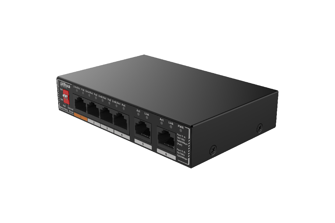 Dahua Switch UNMANAGED 6 PORTS 4POE  SG1006P