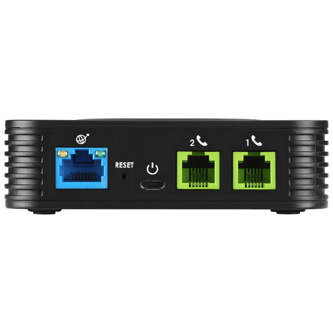 Analog telephone adapter, 2x FXS, 1x LAN